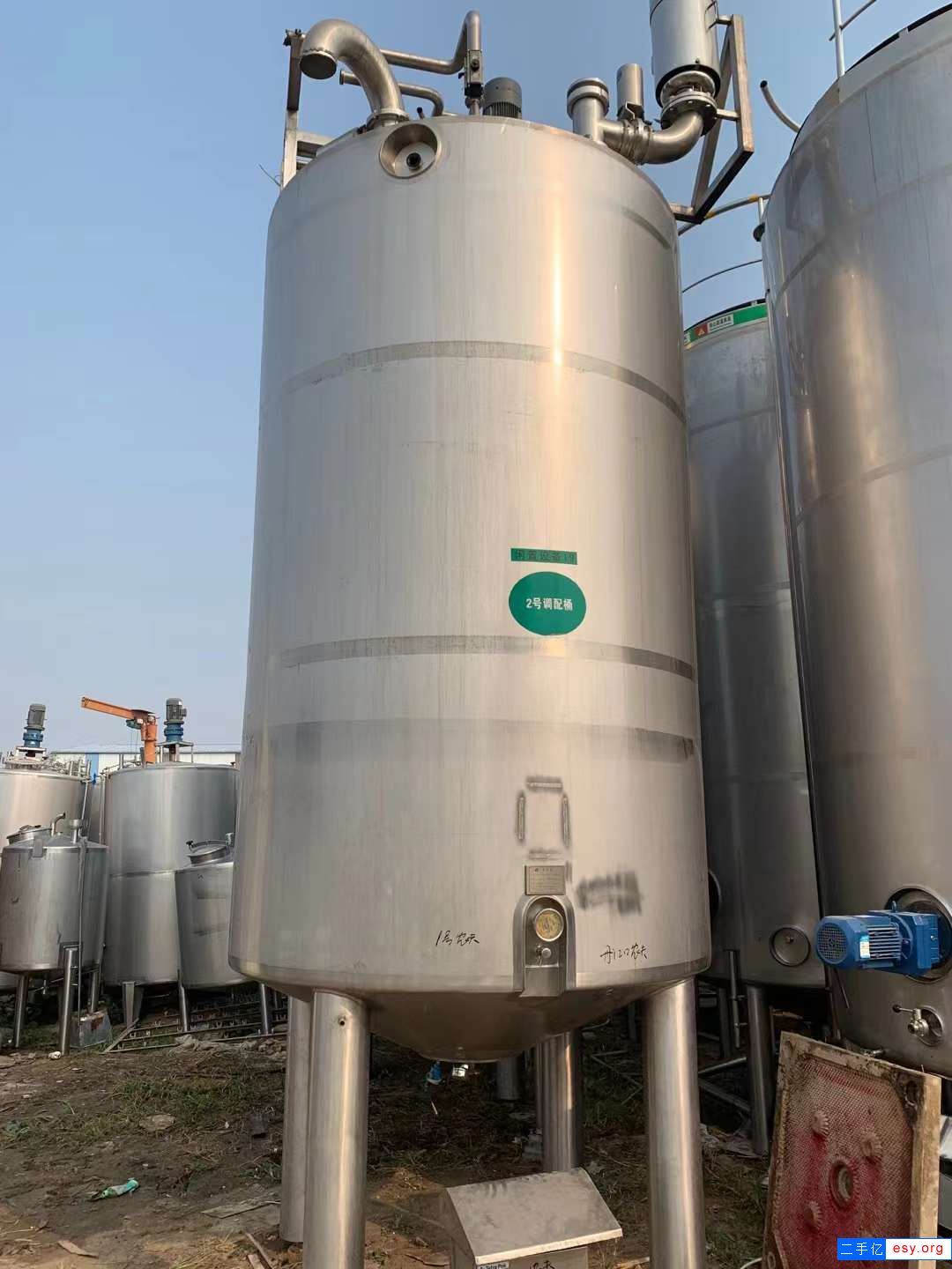 轉(zhuǎn)讓二手雙層攪拌罐 4臺12立方不銹鋼保溫攪拌罐