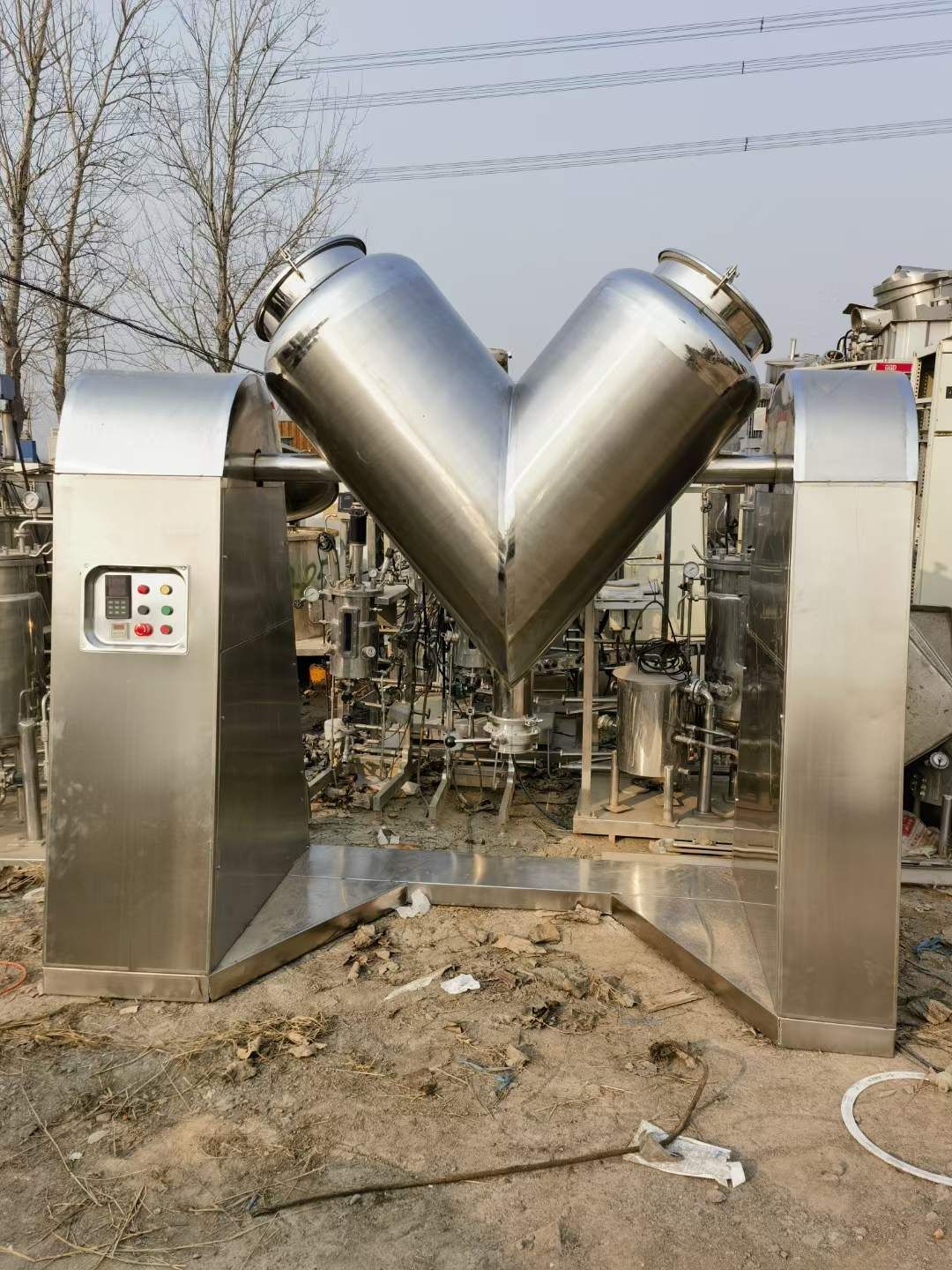 轉(zhuǎn)讓二手高效混合機(jī) 五臺(tái)500L不銹鋼V型混合機(jī)