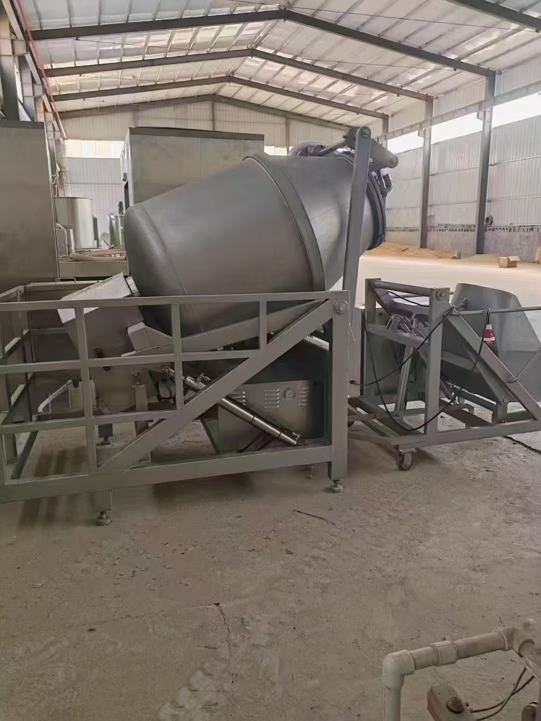 轉讓二手真空滾揉機 一臺容積800升浙江瑞邦產自動上料真空滾揉機