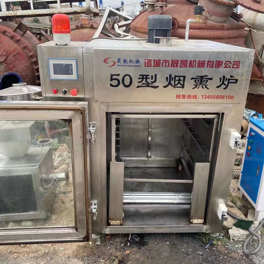 轉(zhuǎn)讓二手香腸煙熏爐 一臺50型玻璃門煙熏爐 帶蒸汽發(fā)生器