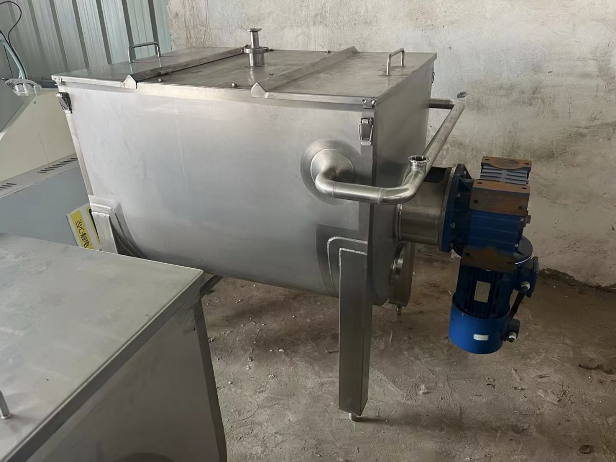 轉(zhuǎn)讓二手螺帶混合機(jī) 容積400L-500L內(nèi)外拋光雙層螺帶混合機(jī)