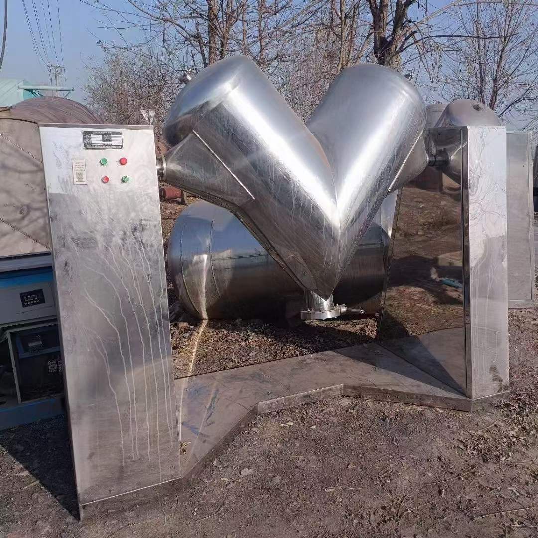轉(zhuǎn)讓二手高效混合機(jī) 五臺(tái)500L不銹鋼V型混合機(jī)