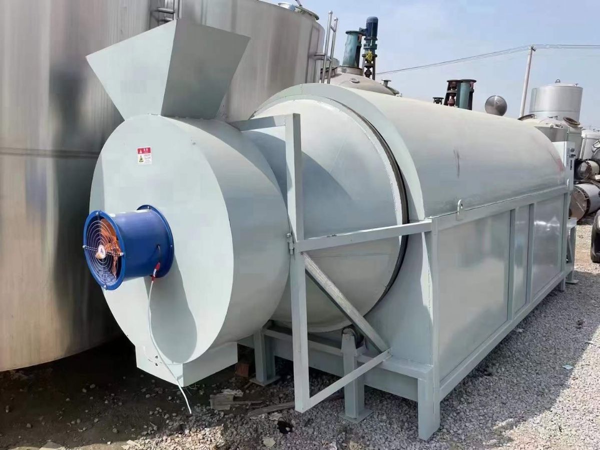轉(zhuǎn)讓二手滾筒烘干機(jī) 一套1.5米X5米電加熱滾筒烘干機(jī)