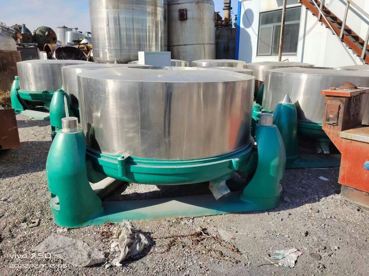 转让二手三足脱水机 一台直径1.2米三足式离心机