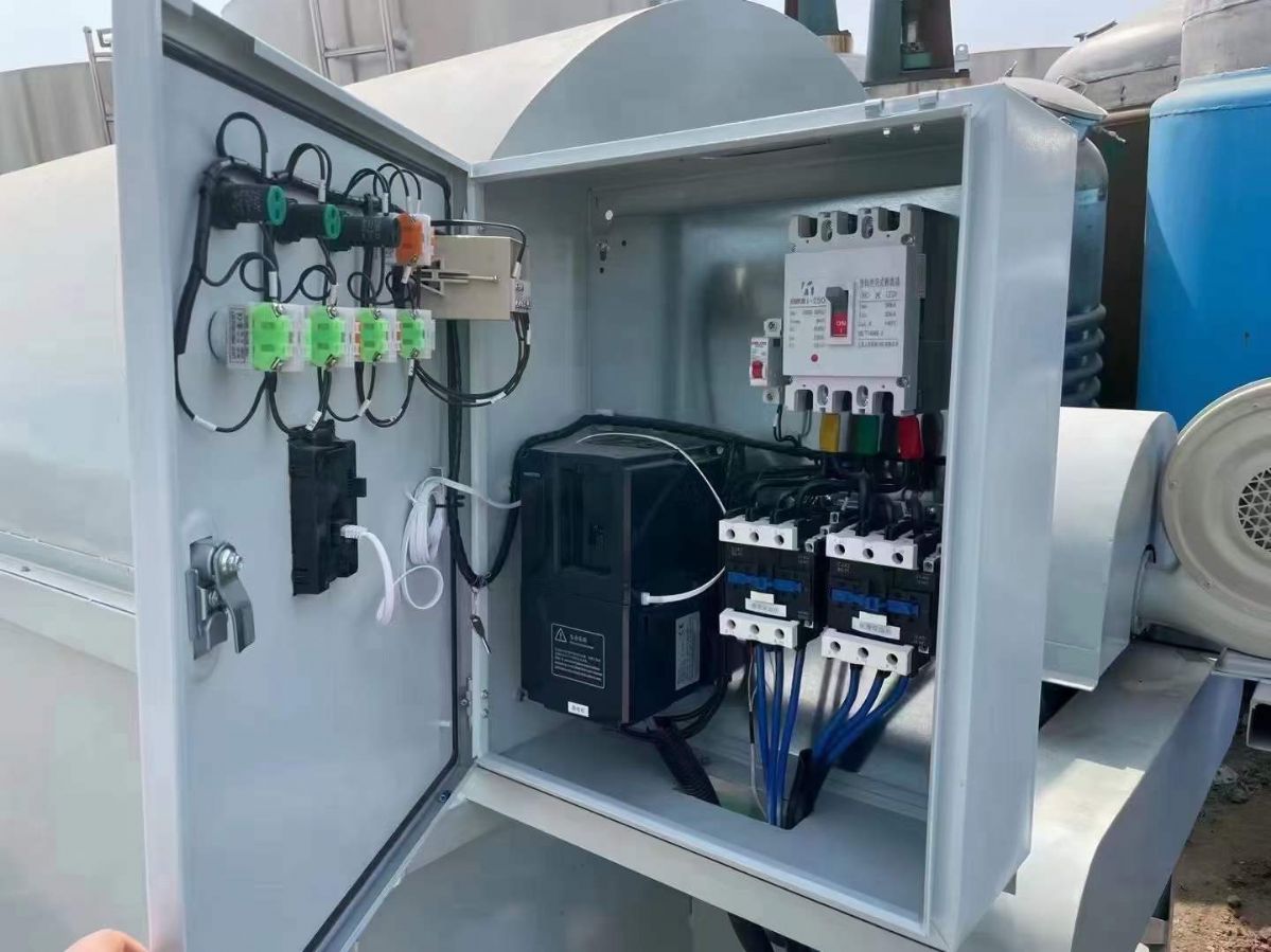 轉(zhuǎn)讓二手滾筒烘干機(jī) 一套1.5米X5米電加熱滾筒烘干機(jī)