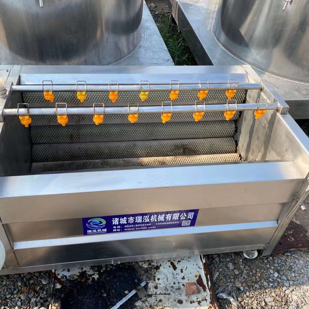 轉(zhuǎn)讓二手毛棍清洗機(jī) 一臺凈毛輥長1.2米雙排噴淋毛棍清洗機(jī)