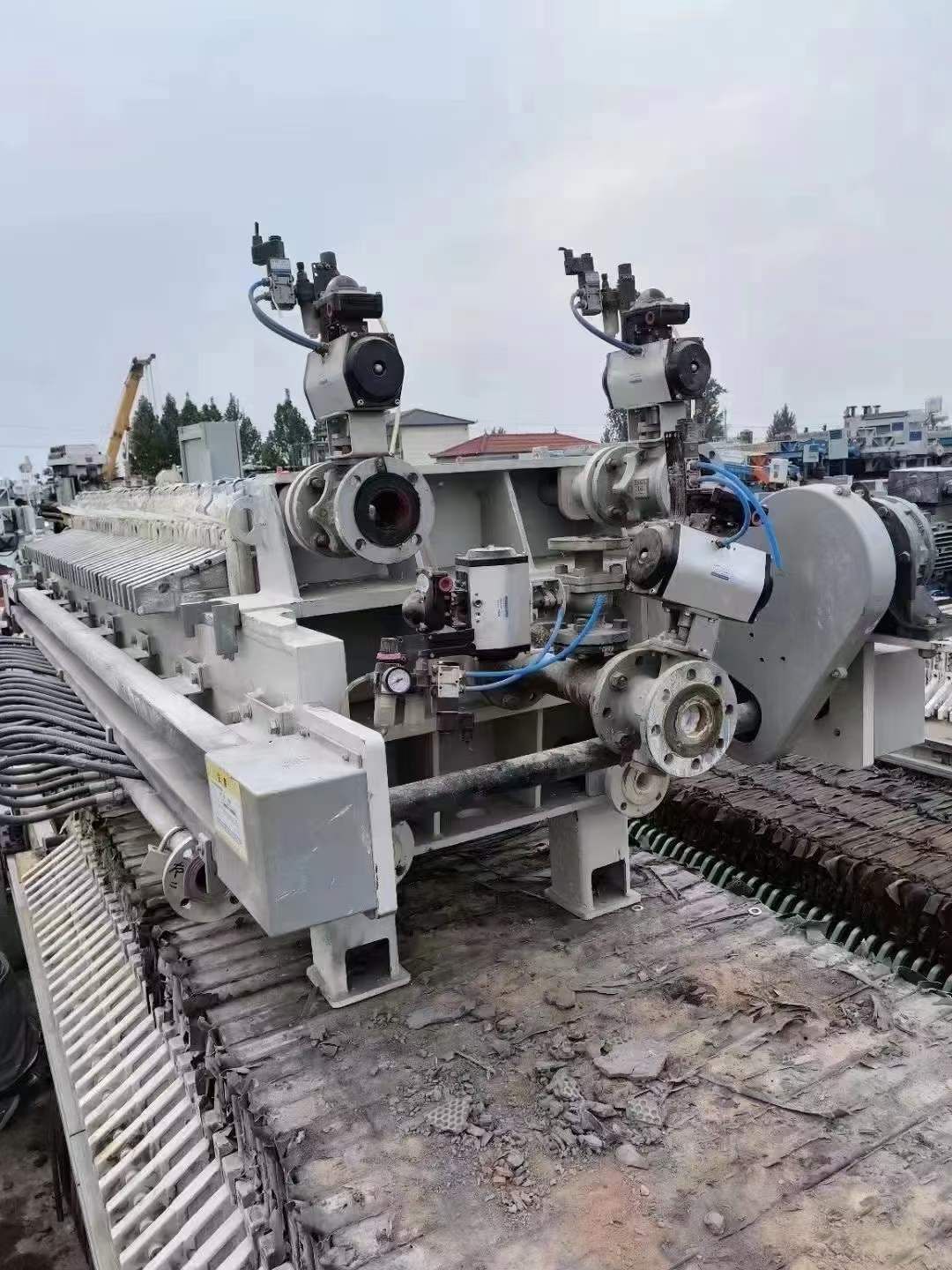 轉(zhuǎn)讓二手自動拉板壓濾機(jī) 一臺40平方景津隔膜自動壓濾機(jī)