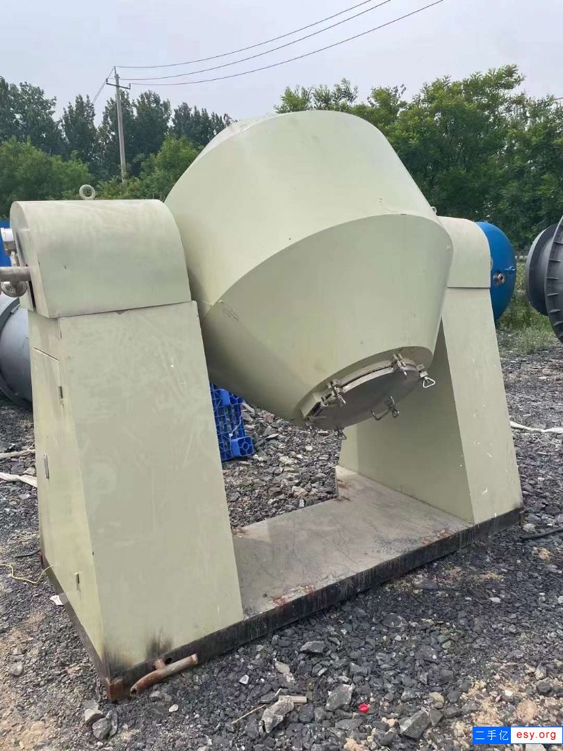 轉讓二手雙錐干燥機 一臺1500L搪瓷雙錐干燥機