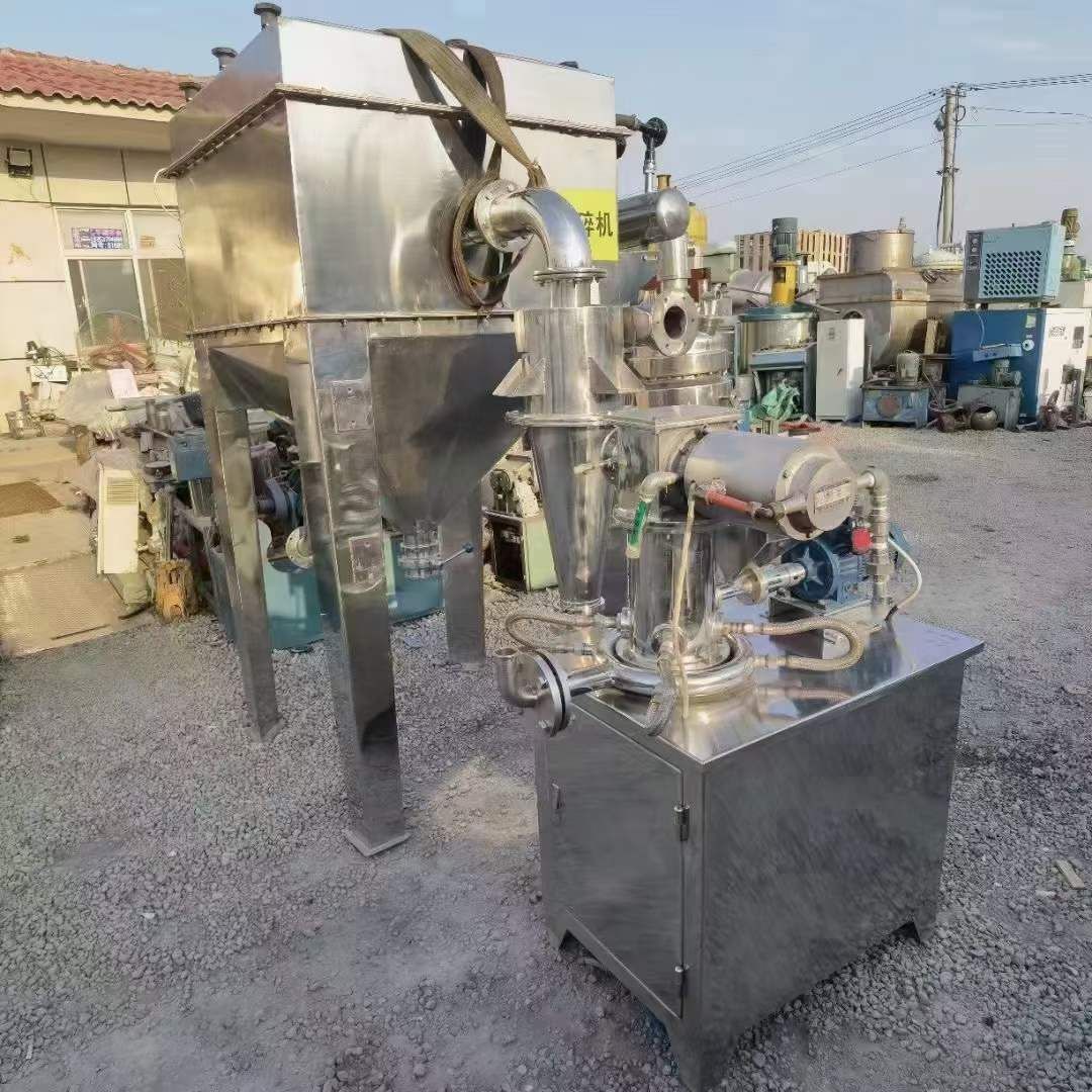 轉(zhuǎn)讓二手氣流粉碎機(jī) 一套150型全不銹鋼氣流粉碎機(jī)