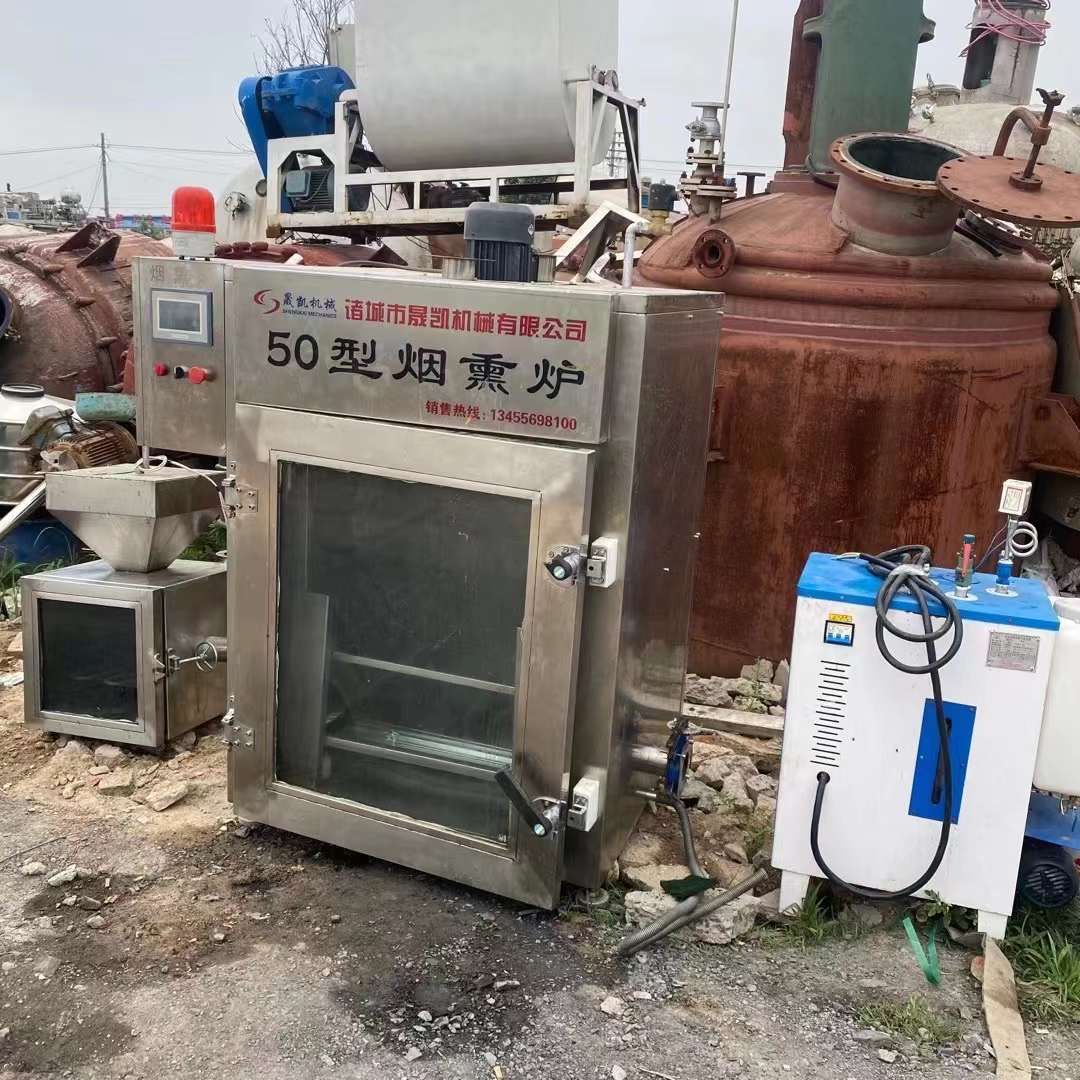 轉(zhuǎn)讓二手香腸煙熏爐 一臺50型玻璃門煙熏爐 帶蒸汽發(fā)生器