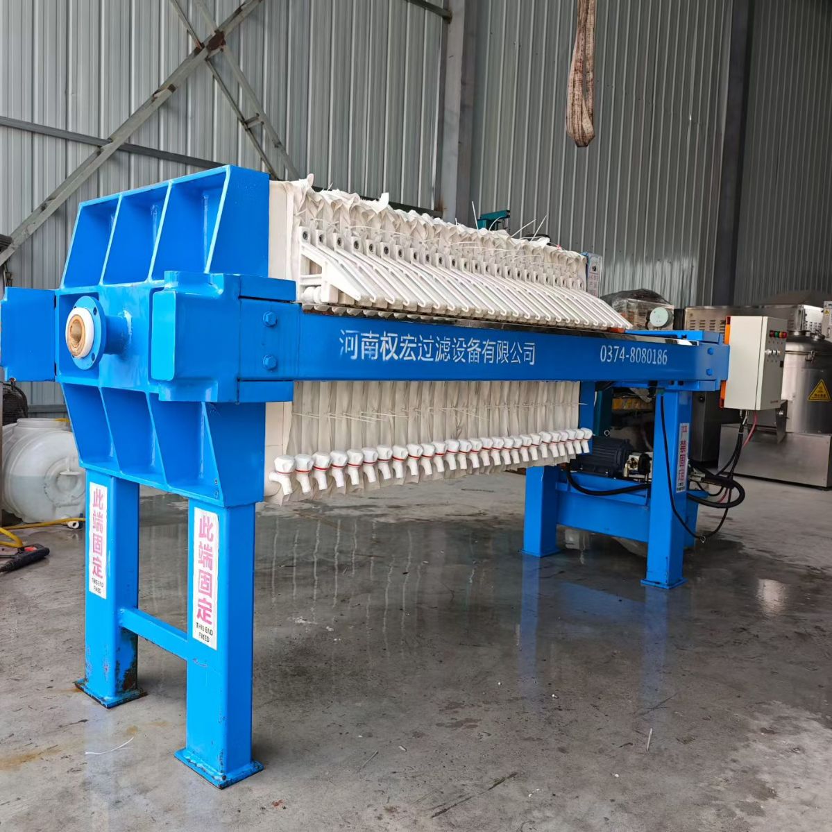 转让二手厢式压滤机 一台面积20平方手动拉板厢式压滤机