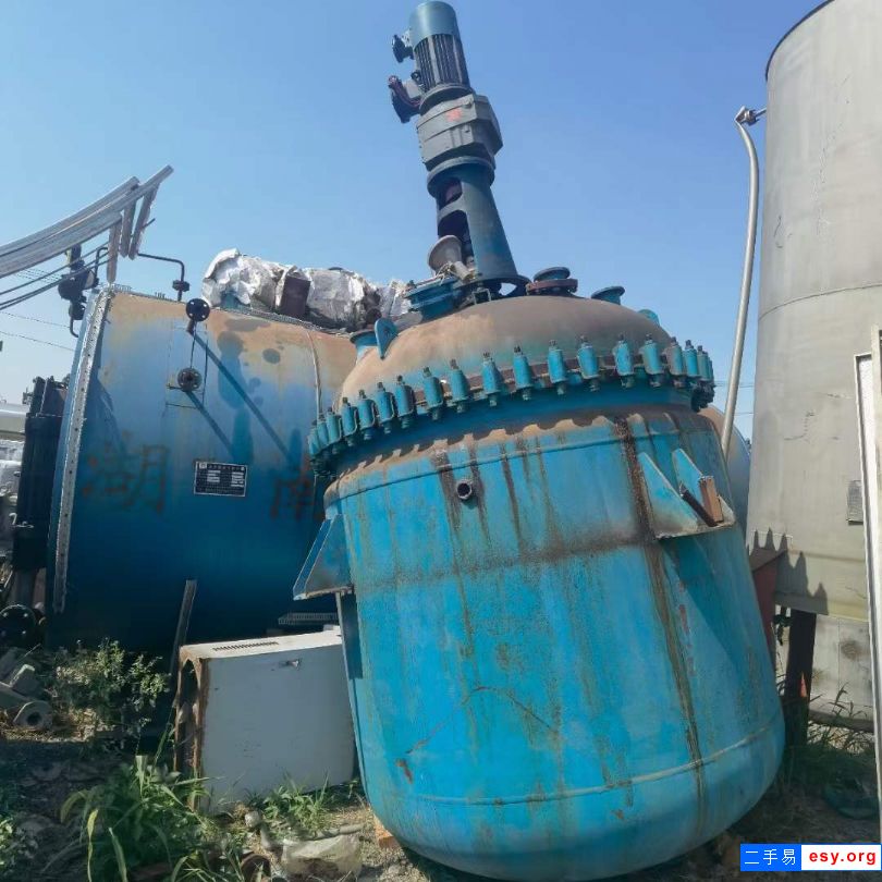 轉讓二手搪瓷反應釜 1200L-3000L工塘反應釜