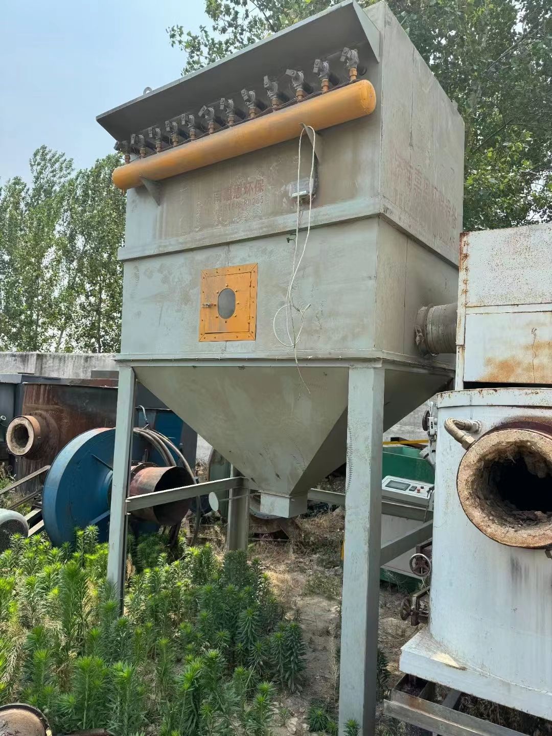 轉(zhuǎn)讓二手布袋除塵 一套120袋配15千瓦風(fēng)機(jī)脈沖布袋除塵