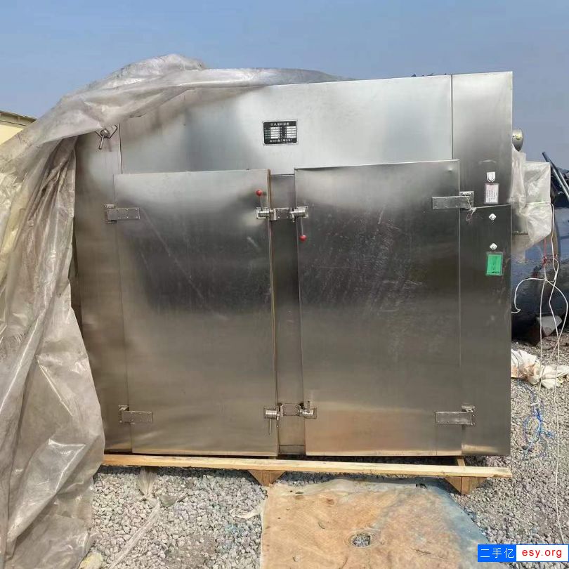 轉(zhuǎn)讓二手熱風(fēng)烘箱 一臺兩門四車96盤電汽兩用熱風(fēng)烘箱