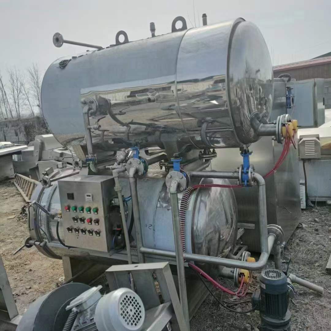 轉(zhuǎn)讓二手雙層殺菌鍋 一臺(tái)1立方雙層電加熱殺菌鍋