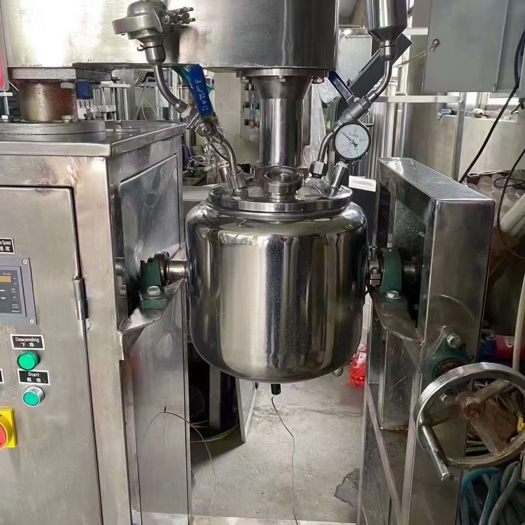 轉(zhuǎn)讓二手真空乳化機(jī) 一套200L含水鍋油鍋真空均質(zhì)乳化機(jī)