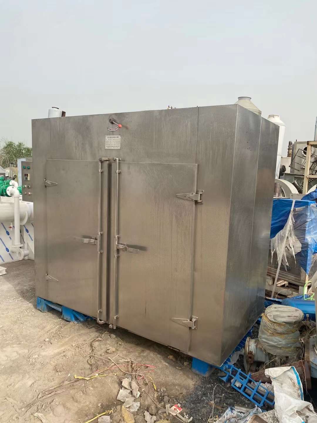 轉讓二手熱風烘箱 一臺兩門兩車電加熱熱風循環(huán)烘箱