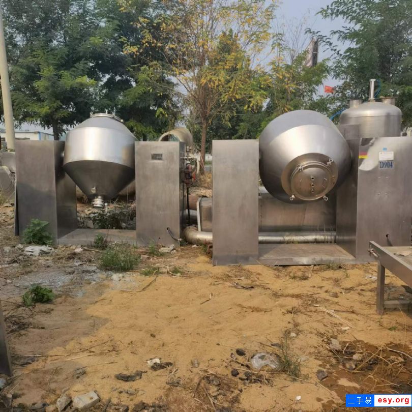 出售二手不銹鋼雙錐干燥機(jī) 2臺800L316材質(zhì)雙錐干燥機(jī)