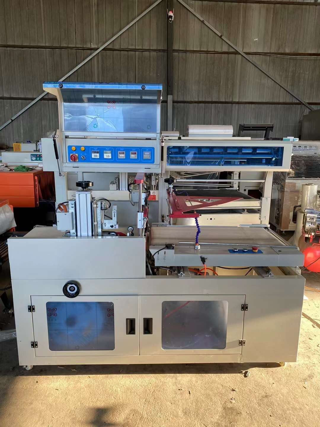 轉讓二手封切機 一套550型全自動L型封切機 帶熱收縮