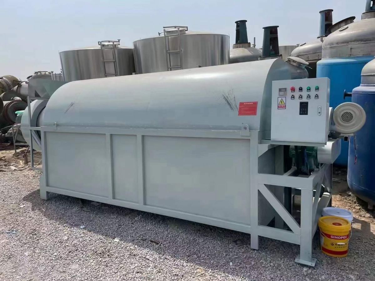 轉(zhuǎn)讓二手滾筒烘干機(jī) 一套1.5米X5米電加熱滾筒烘干機(jī)
