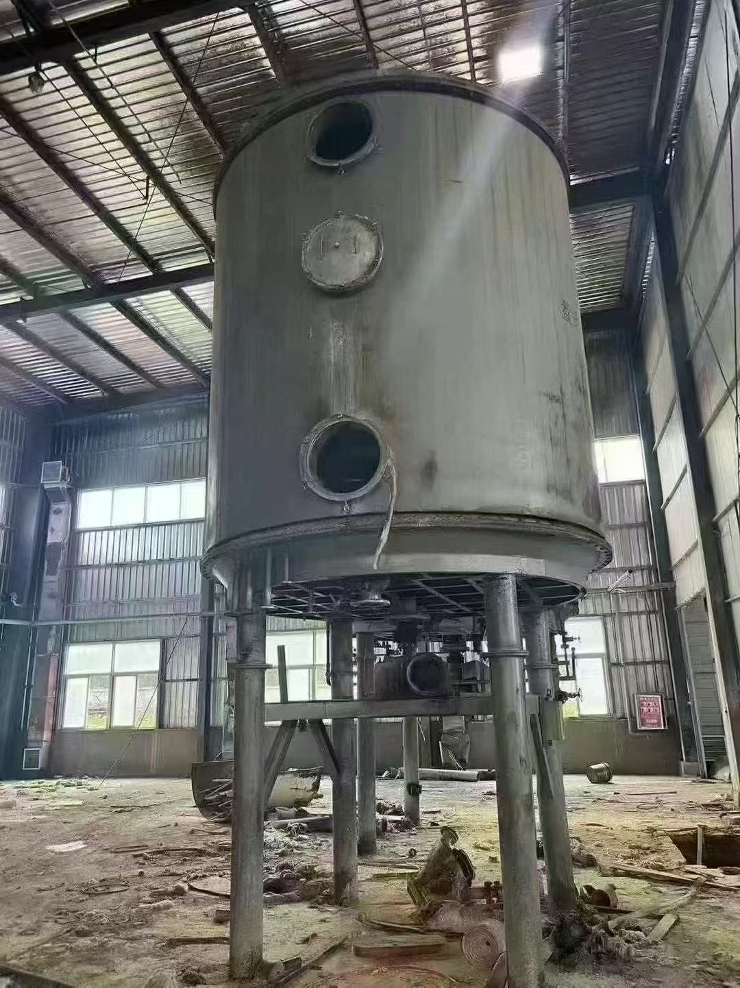 轉(zhuǎn)讓二手盤式干燥機 兩臺容積61.3平方工大產(chǎn)連續(xù)式盤式干燥機