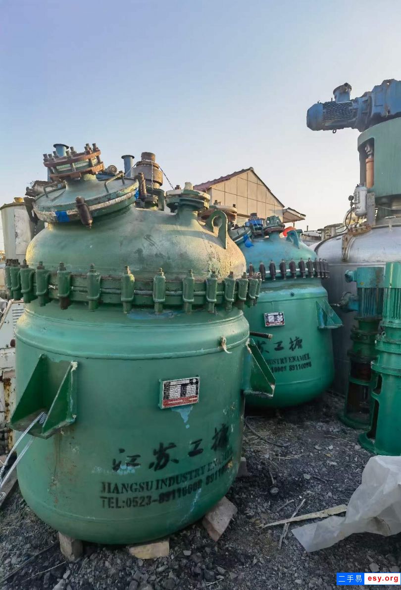 轉讓二手搪瓷反應釜 1200L-3000L工塘反應釜