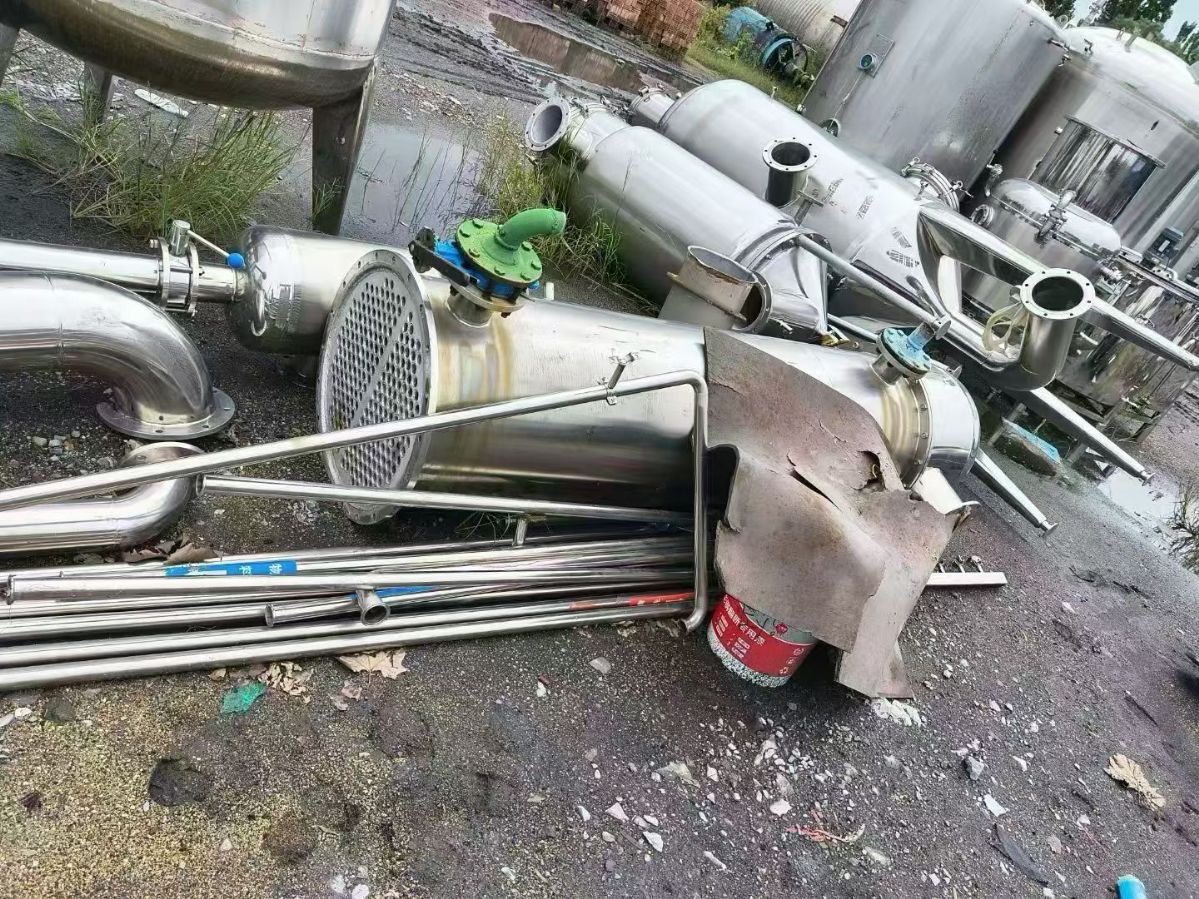 转让二手浓缩蒸发器 一套手续2000升食品级浓缩蒸发器