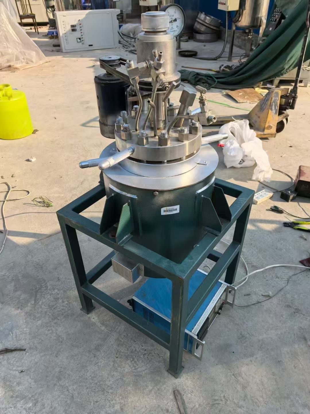 轉讓二手高壓反應釜 一臺容積5L實驗型壓力10兆帕高壓反應釜