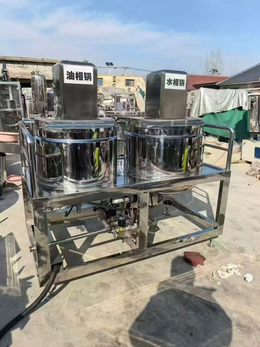 轉讓二手真空乳化機 一臺容積350L真空均質乳化機