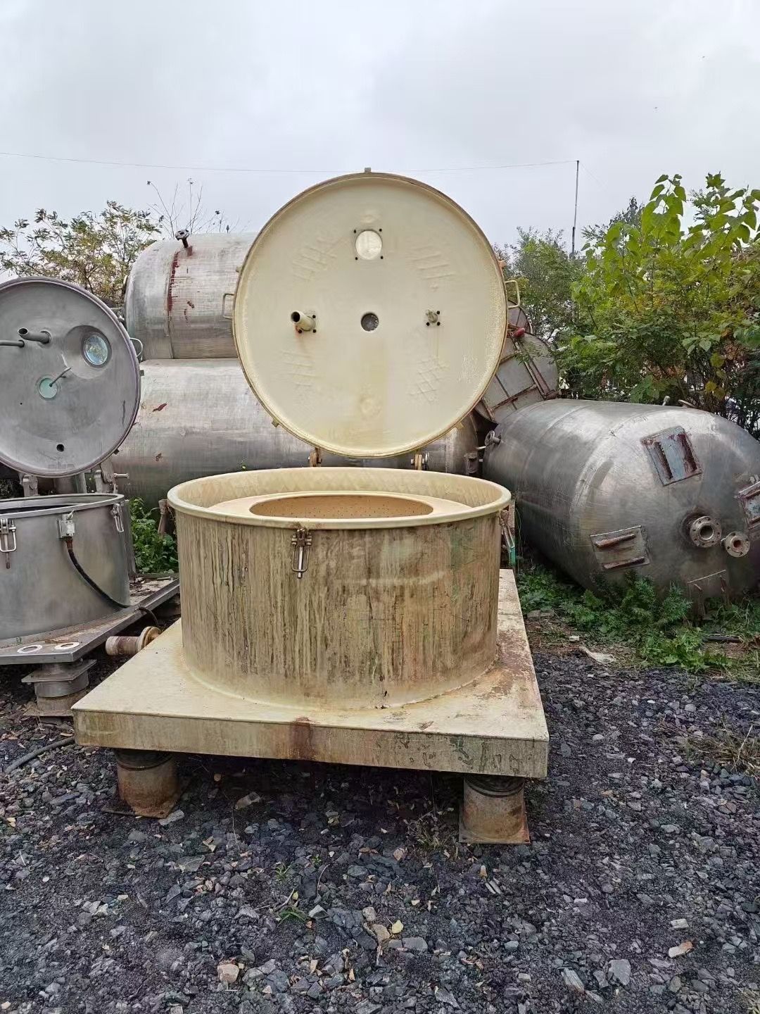 轉讓二手襯塑離心機 一臺1200型平板襯塑防爆密閉式離心機