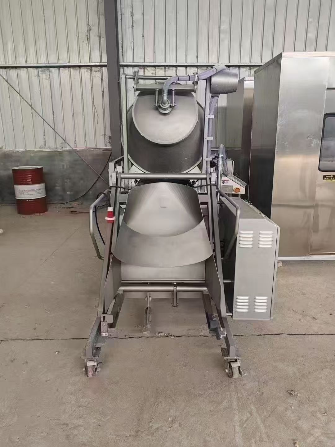 轉讓二手真空滾揉機 一臺容積800升浙江瑞邦產自動上料真空滾揉機