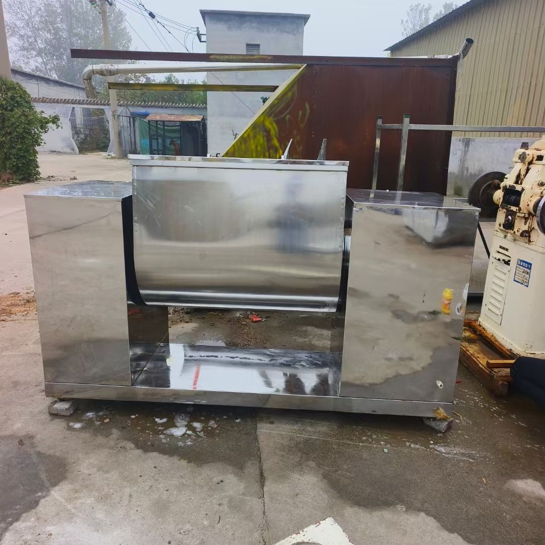 轉(zhuǎn)讓二手槽型混合機 一臺容積600L全不銹鋼臥式槽型混合機
