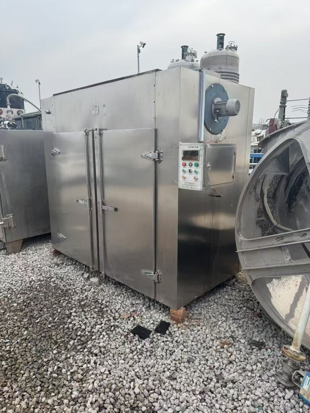 转让二手热风烘箱 一台两门两车48盘电气两用热风循环烘箱