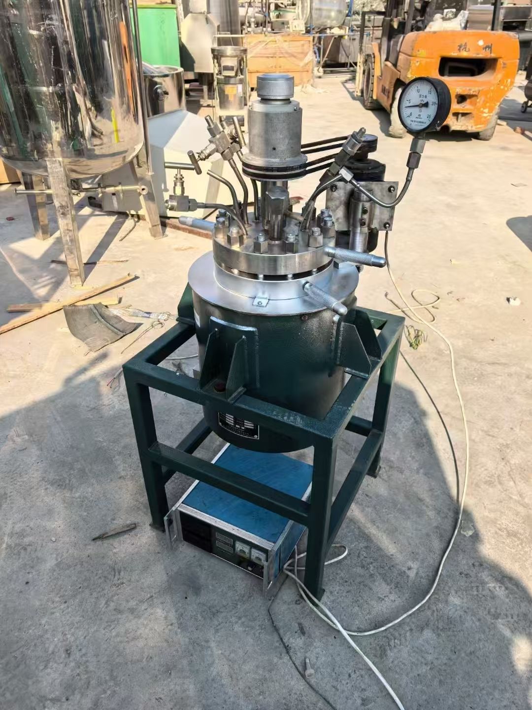 轉讓二手高壓反應釜 一臺容積5L實驗型壓力10兆帕高壓反應釜