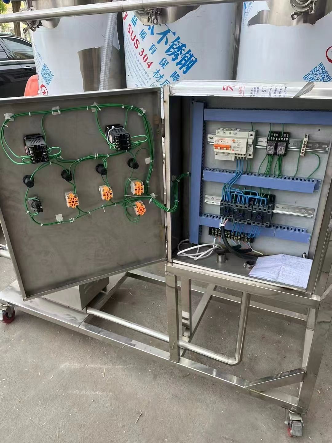 轉(zhuǎn)讓二手清洗機 一套容積100L全不銹鋼ClP清洗機