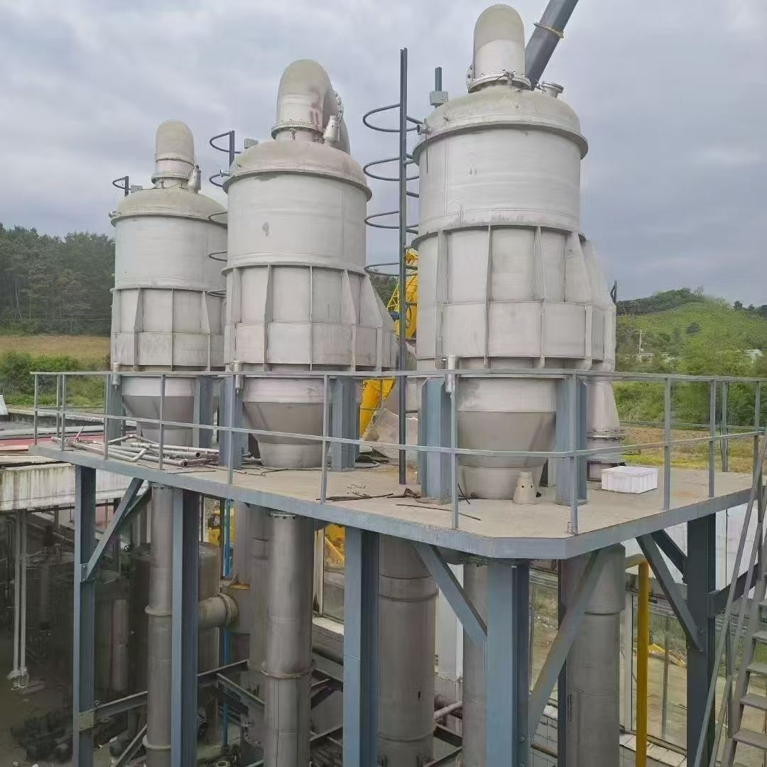 转让二手强制循环蒸发器 一套三效8吨316材质强制循环蒸发器