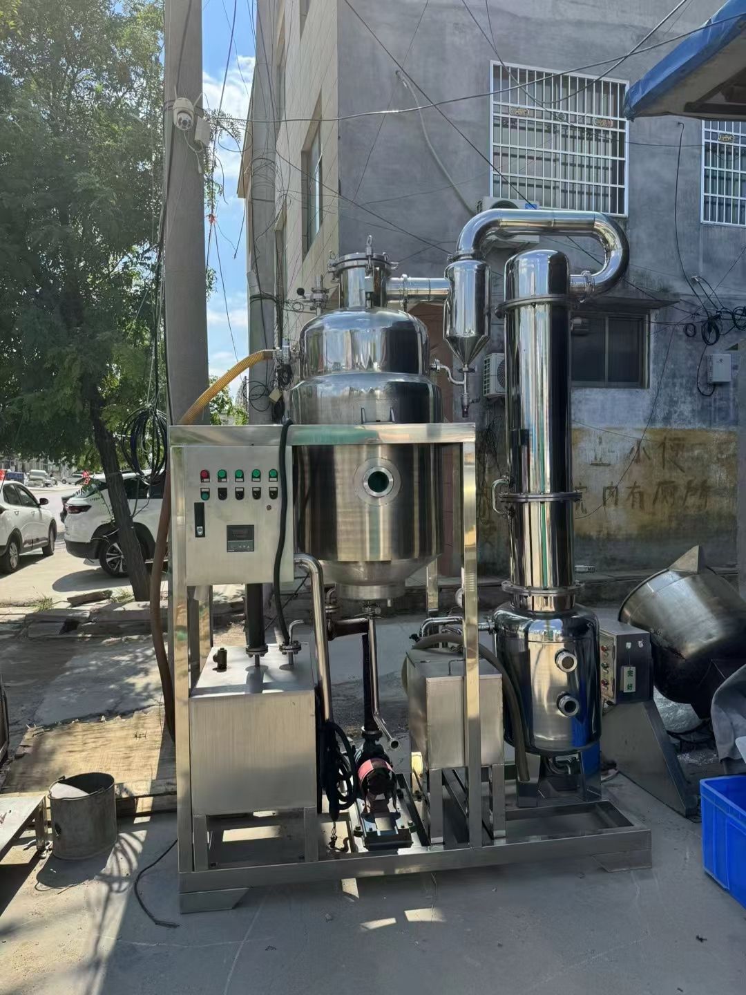 轉(zhuǎn)讓二手濃縮機組 一套容積120L實驗型提取濃縮機組