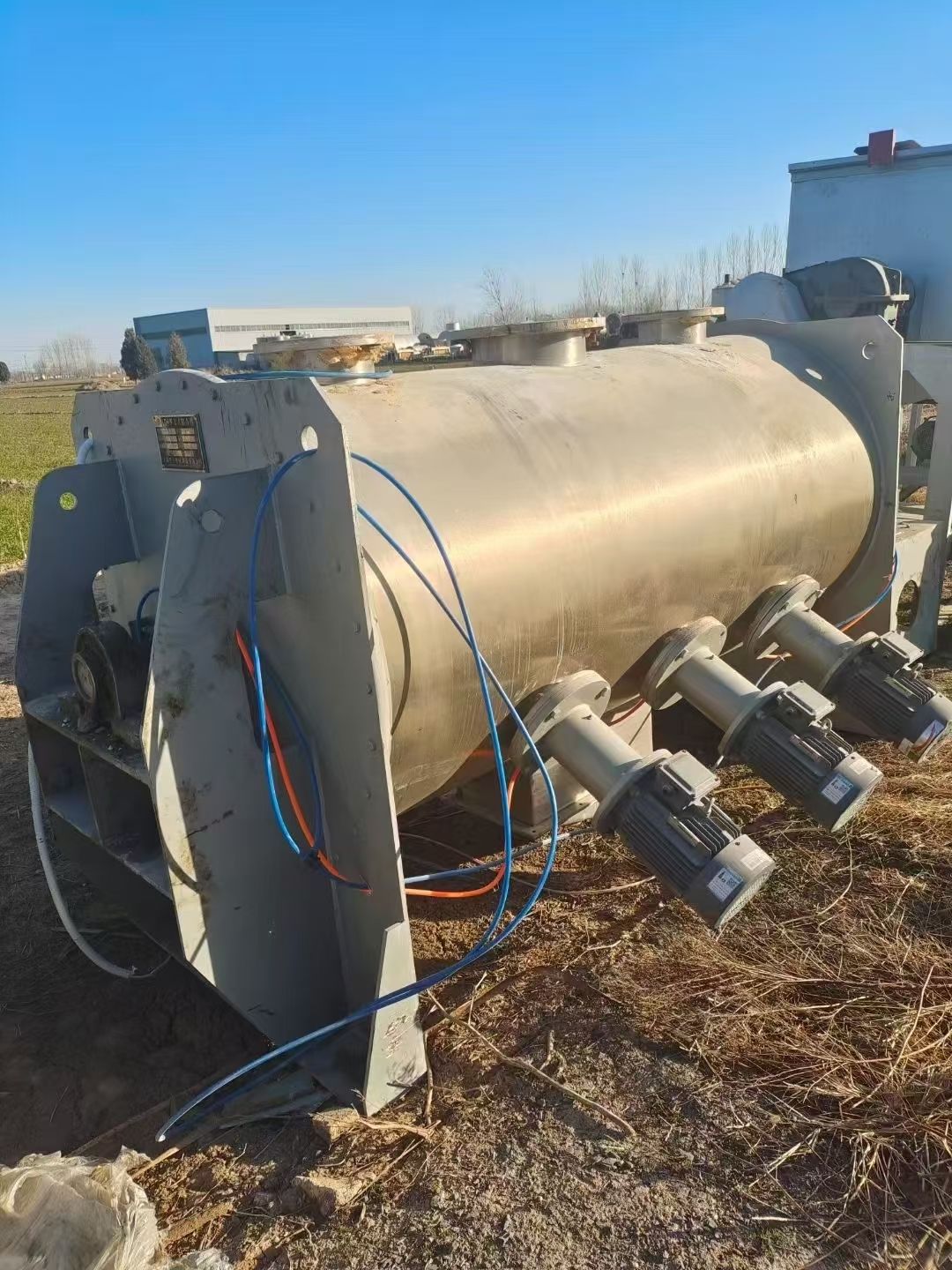 轉讓二手犁刀混合機 兩臺容積2立方上海升立產臥式犁刀混合機
