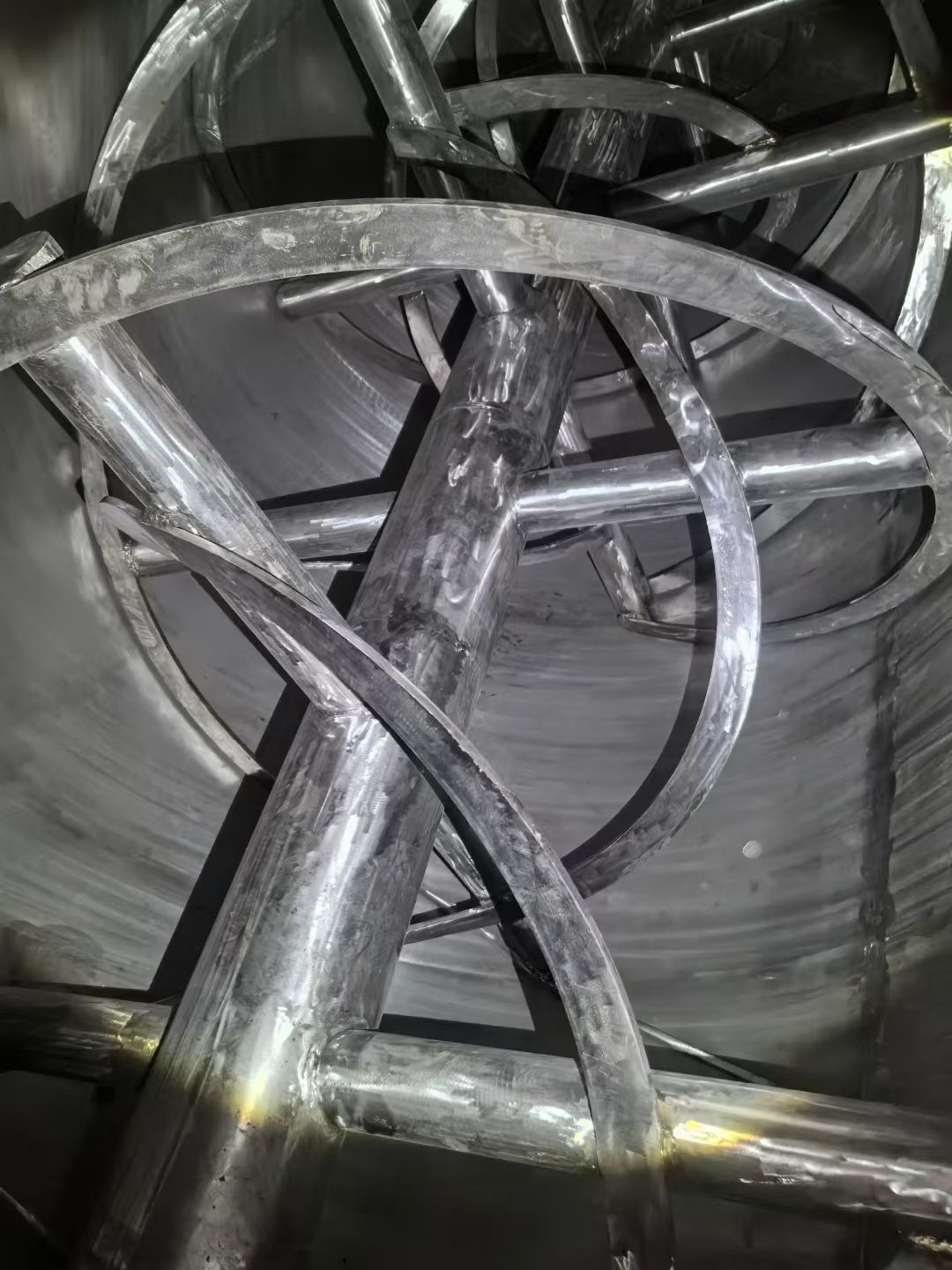 轉(zhuǎn)讓二手螺帶混合機(jī) 一臺容積10立方夾套可加熱重型螺帶混合機(jī)