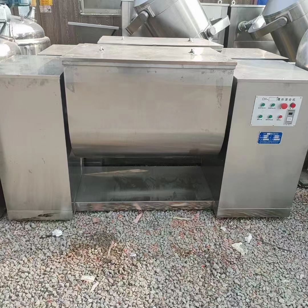 轉(zhuǎn)讓二手槽型混合機(jī) 兩臺(tái)容積500L內(nèi)外拋光臥式槽型混合機(jī)