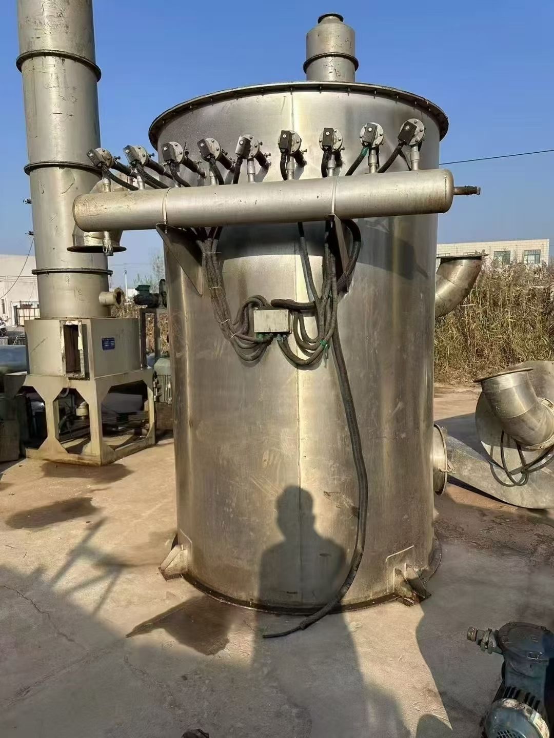 轉(zhuǎn)讓二手閃蒸干燥機 兩套直徑60型不銹鋼旋轉(zhuǎn)閃蒸干燥機