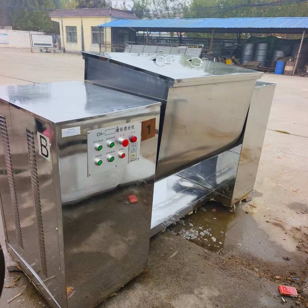 轉(zhuǎn)讓二手槽型混合機 一臺容積600L全不銹鋼臥式槽型混合機