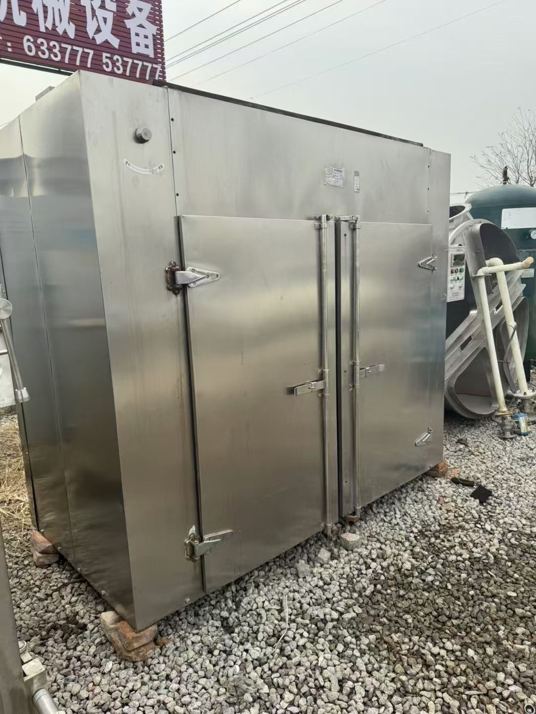 转让二手热风烘箱 一台两门两车48盘电气两用热风循环烘箱