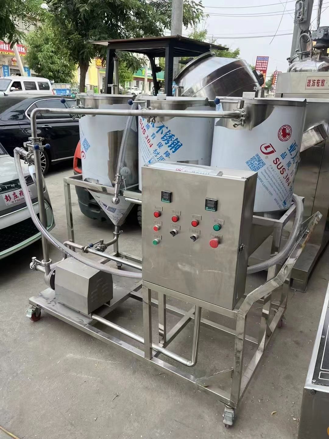 轉(zhuǎn)讓二手清洗機 一套容積100L全不銹鋼ClP清洗機