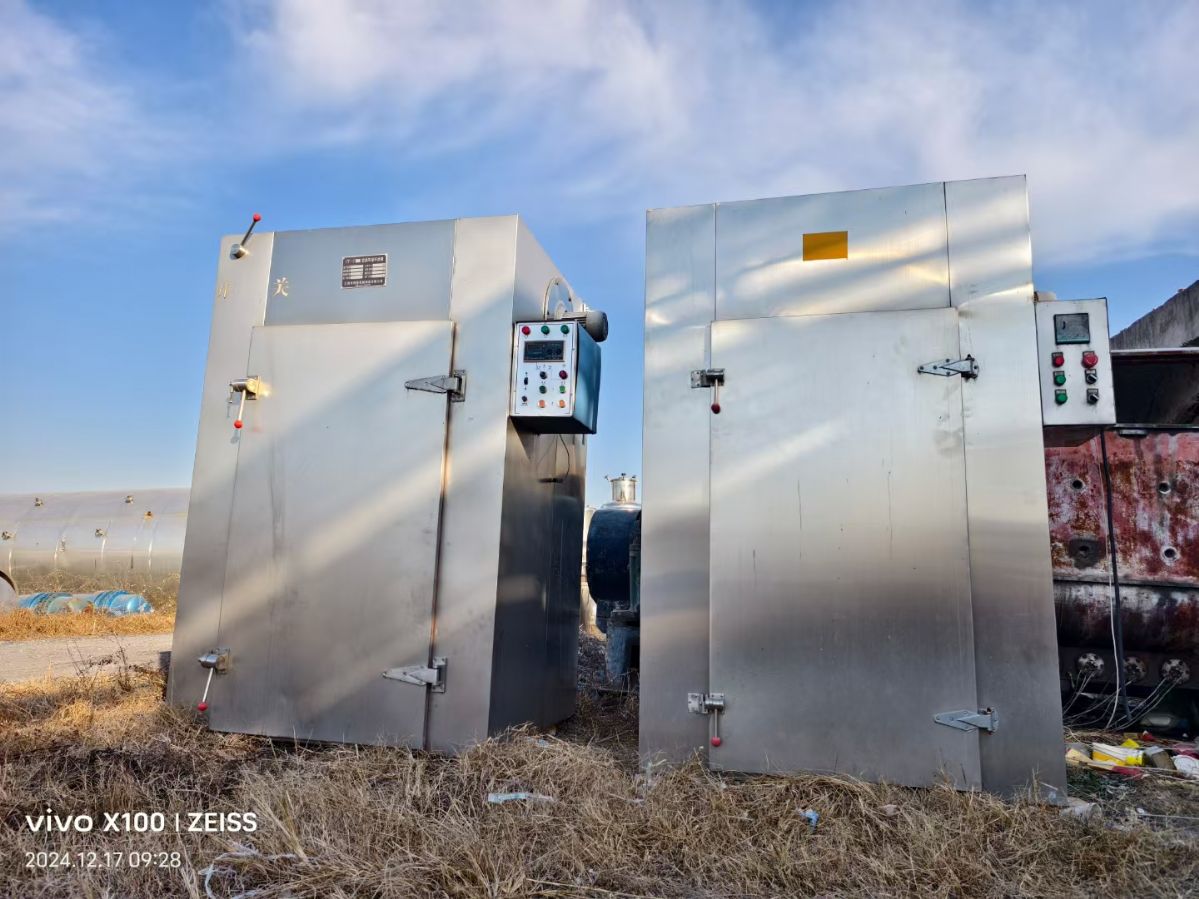 转让二手热风烘箱 两台24盘单门单车电气两用热风循环烘箱