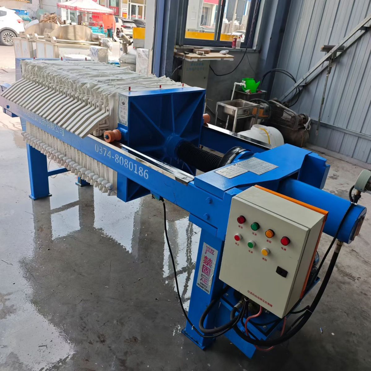 转让二手厢式压滤机 一台面积20平方手动拉板厢式压滤机