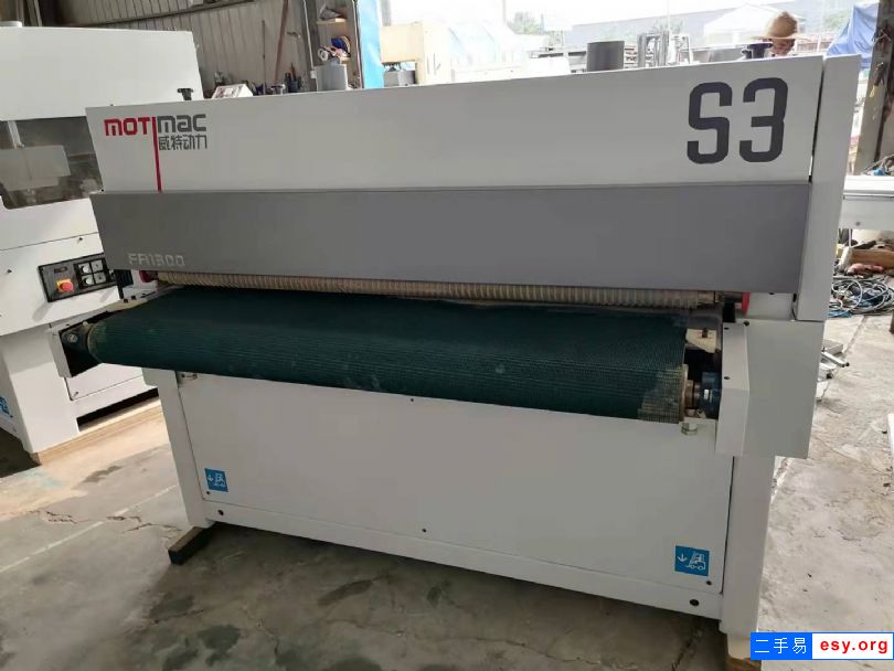 出售九成新二手木工機械設備威特動力1300曲線柔性砂光線木工砂光機