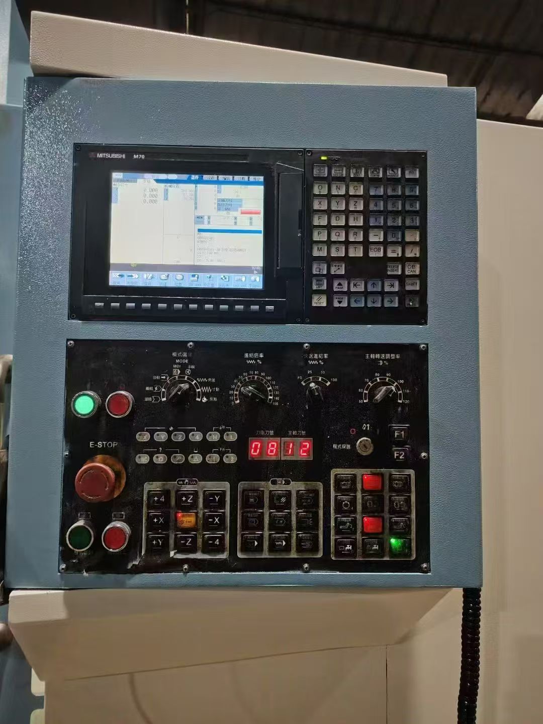 双胞胎台湾晁群1060两线一硬加工中心,三菱M70A系统