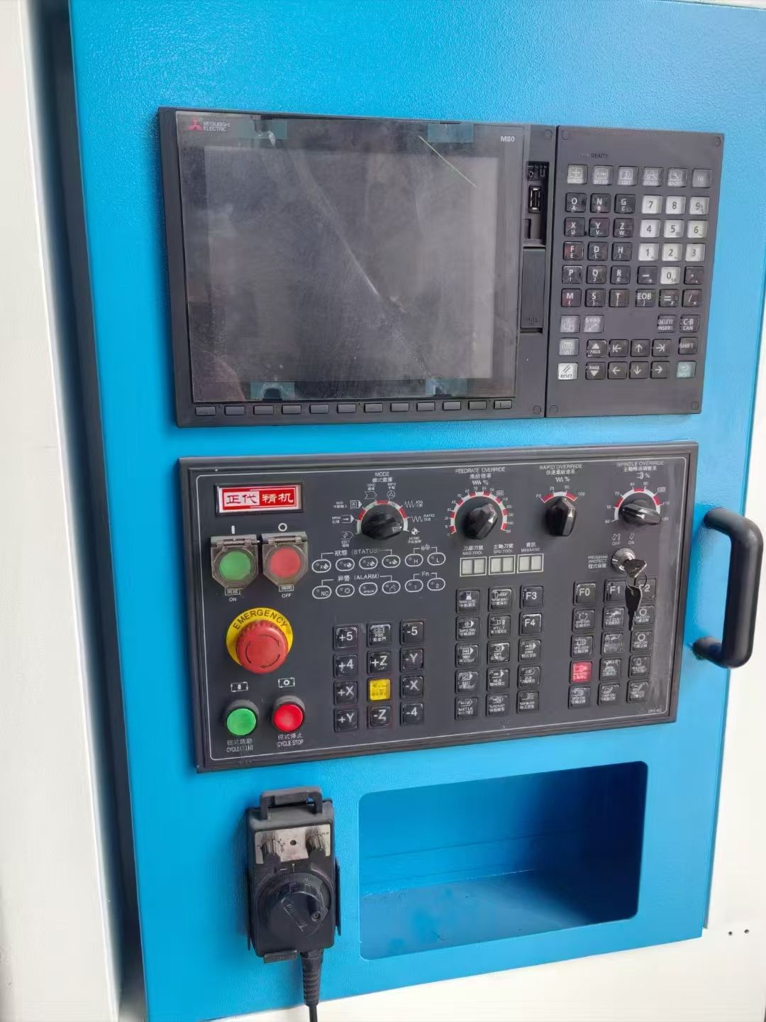 準新正代v1370三線軌加工中心，三菱M80*系統(tǒng)