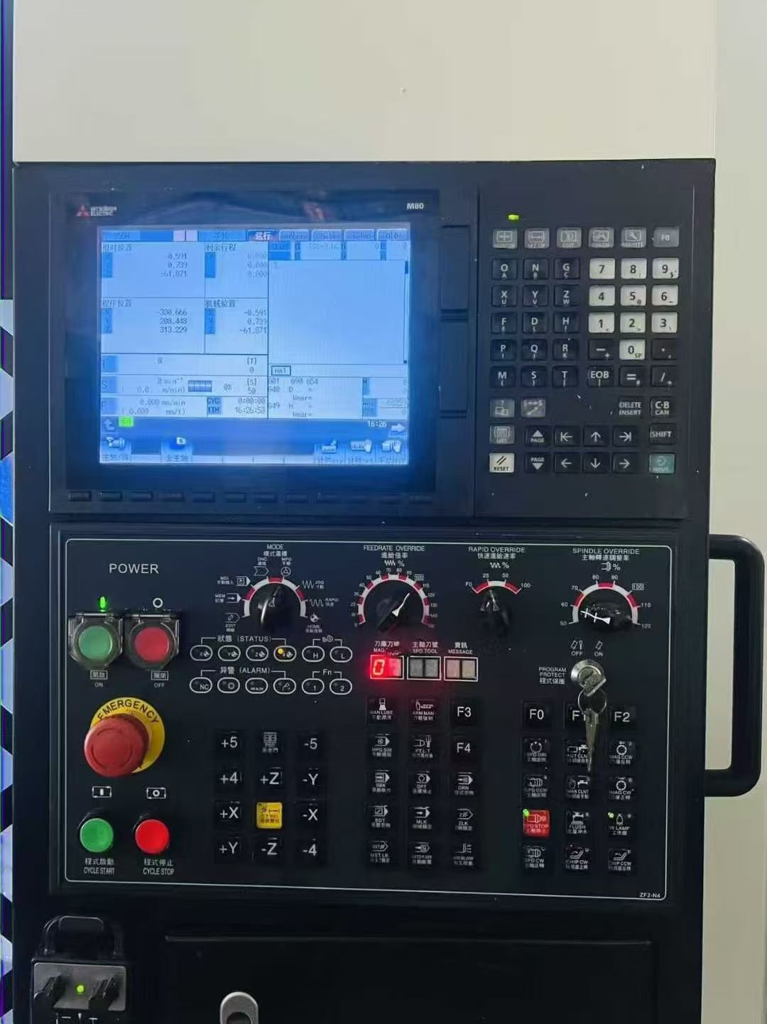 佳富M855加工中心,三菱M80系统,主轴10000转